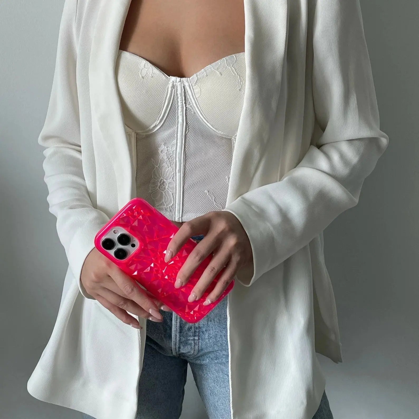 Neon Pink Kaleidoscope iPhone Case