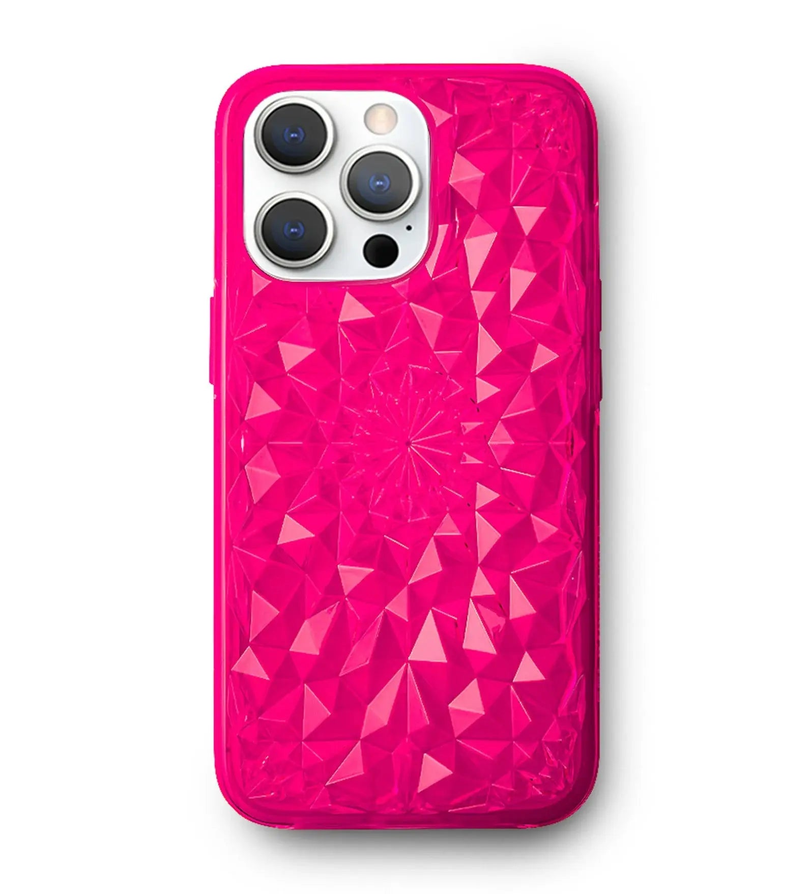 Neon Pink Kaleidoscope iPhone Case