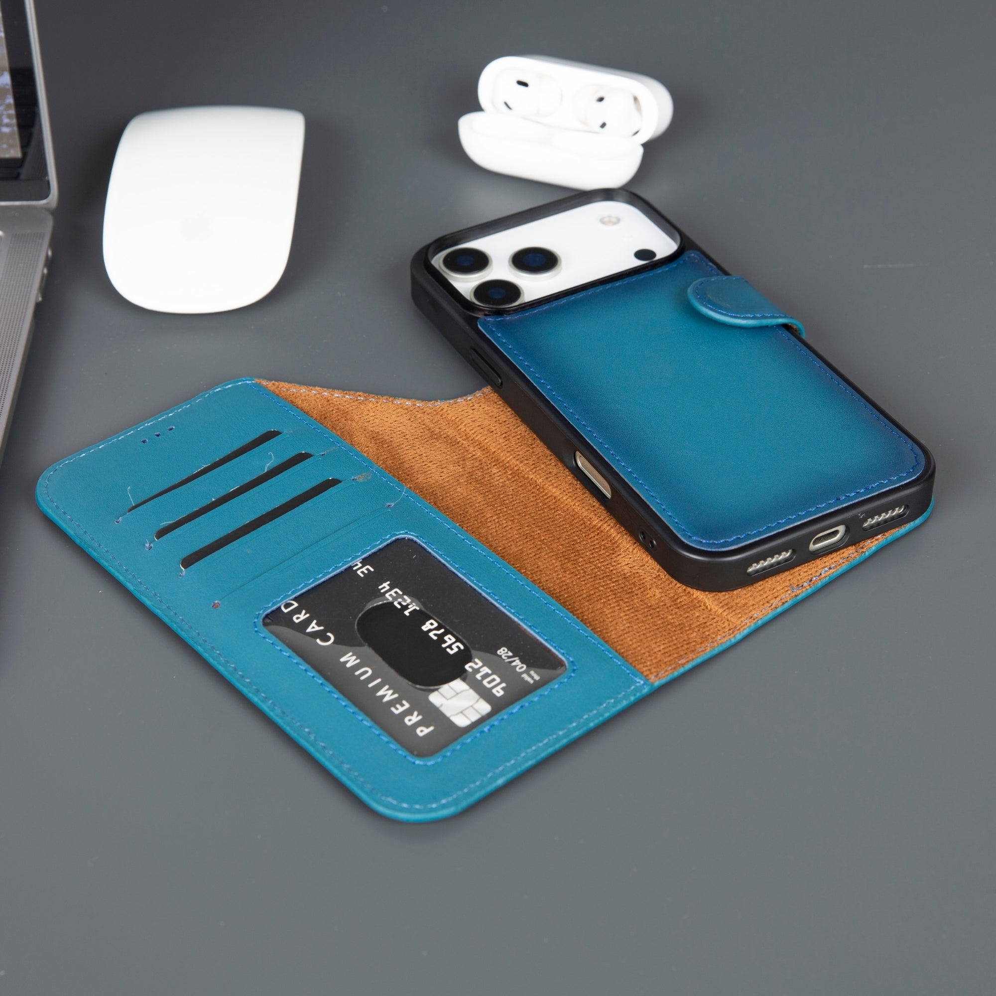 Casper iPhone 17 Pro Leather Wallet Case – MagSafe Compatible