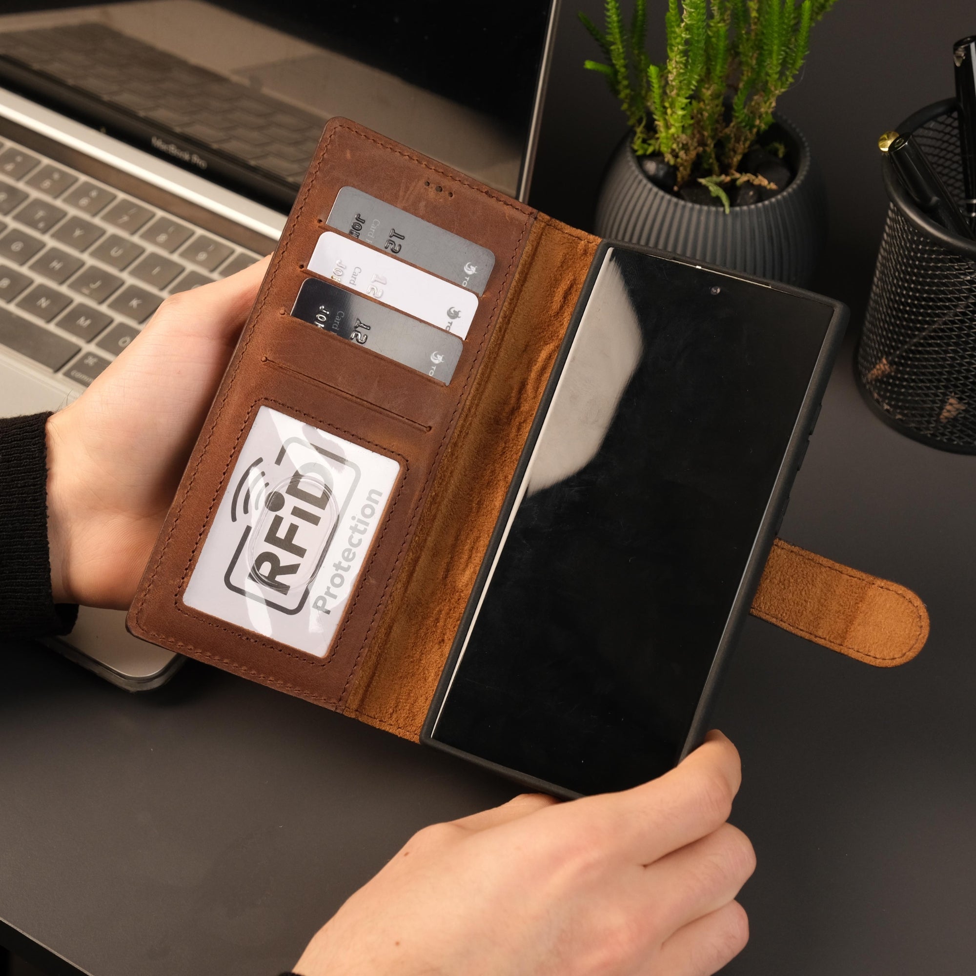 Leather Samsung Galaxy S25 Ultra Wallet Case | Buffalo