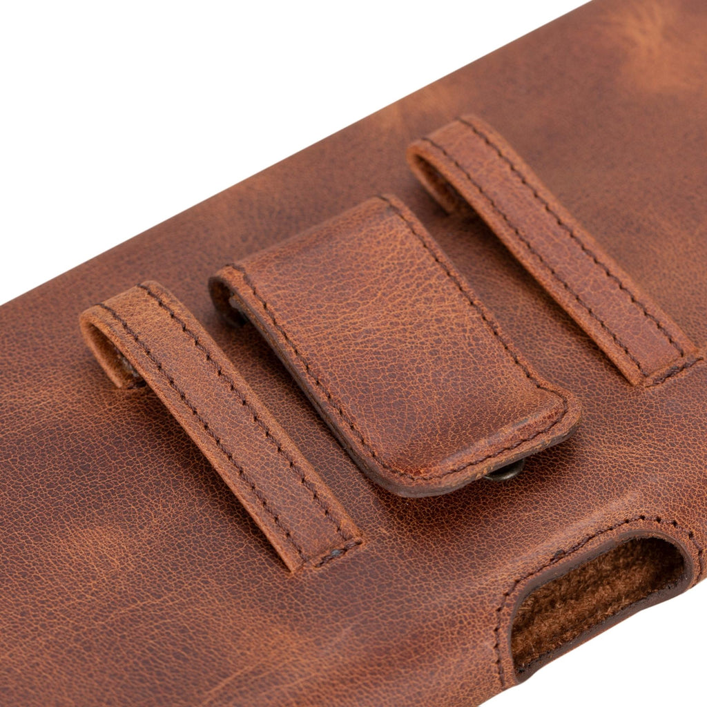 Yonkers Security Belt-Mounted Leather Phone Holster